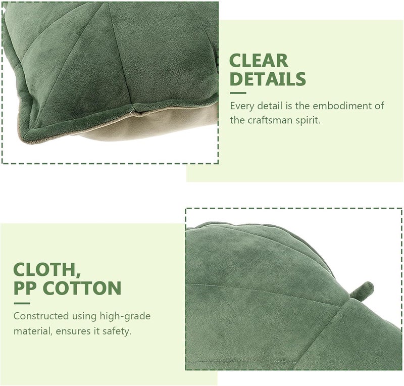 Leaf Design Sofa Cushion Large Supple Skin-Friendly 3D Stuffed Leaf Pillow for Bedroom Living Room Car Home Decor - Image 3