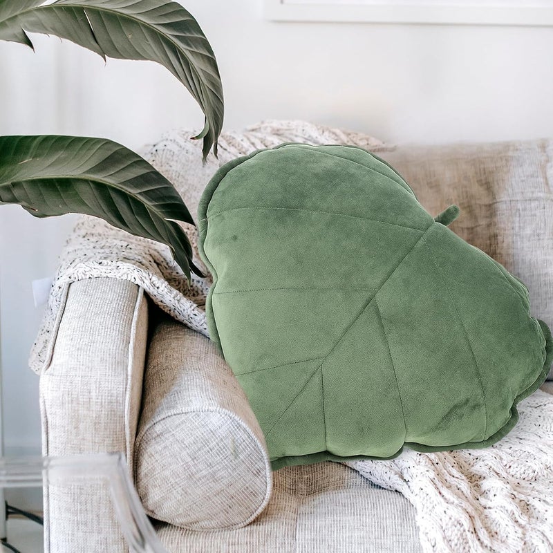 Leaf Design Sofa Cushion Large Supple Skin-Friendly 3D Stuffed Leaf Pillow for Bedroom Living Room Car Home Decor - Image 4