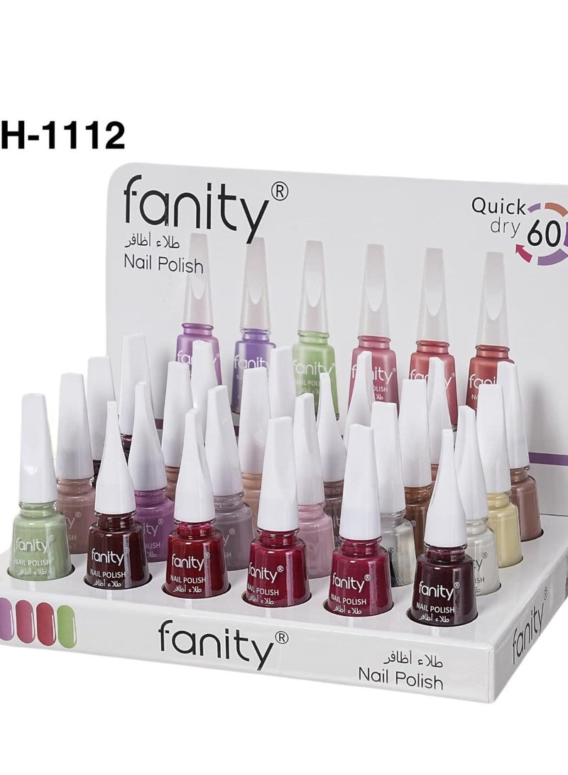 فانيتي طلاء أظافر 24 قطعة متعدد الألوان