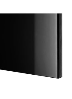 Zaboon Shelf Unit With Door, Black-Brown/Selsviken High-Gloss/Black, 60X22X64 Cm  - Image 2