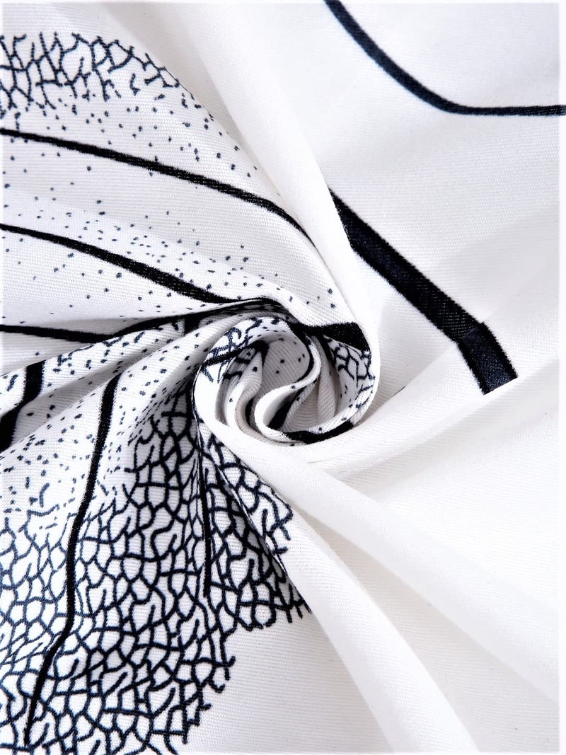 Fashion String 144 TC Microfibre Leaf Print Double Bedsheet with 2 Pillow Covers - Image 4