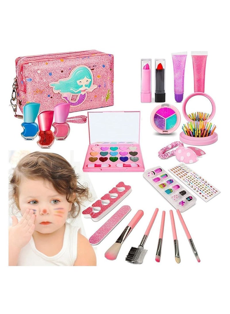 Y&D Kids Makeup Girls Toy with A Glitter Cosmetic Bag - Image 1