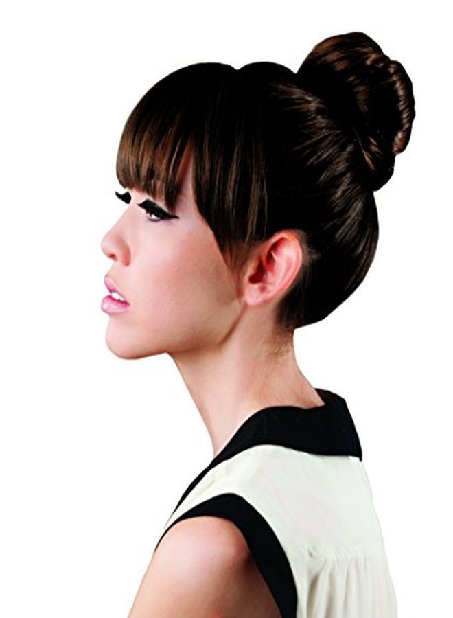 Mia Bun Ease, Bun Maker, Updo Styling Tool, Rolls Into Hair Sock Method, Extra Large 4.5", Brown, For Women, Girls, Dancers 1Pc - Image 2