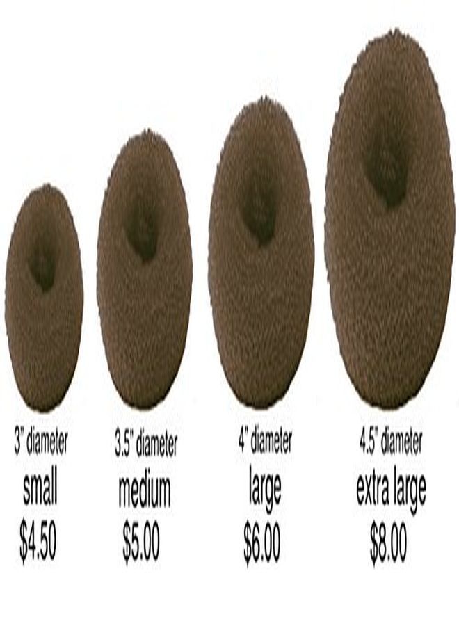 Mia Bun Ease, Bun Maker, Updo Styling Tool, Rolls Into Hair Sock Method, Extra Large 4.5", Brown, For Women, Girls, Dancers 1Pc - Image 5