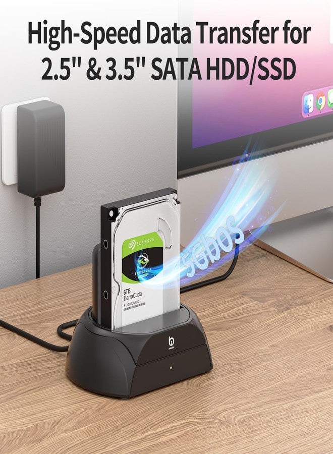xiaobi Hard Drive Docking Station, Pcie NVMe Adapter with Cooling Fan Superior Cooling Efficiency, External Hard Drive Reader Compatible with M.2 NVMe/SATA SSD & 2.5" and 3.5" SATA HDD SSD - Image 5