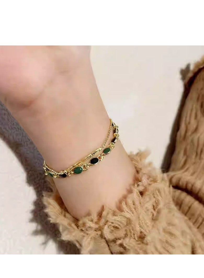 Double Layer Bracelet for Women – Elegant Minimalist Bangle, Niche Light Luxury Jewelry Gift for Girlfriend, High-End Layered Wrist Accessory - Image 1