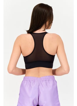 Adidas Women Allover Print Padded Sports Bra, Black  - Image 2