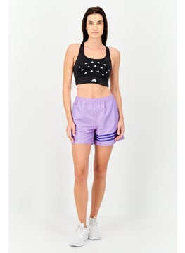 Adidas Women Allover Print Padded Sports Bra, Black  - Image 4