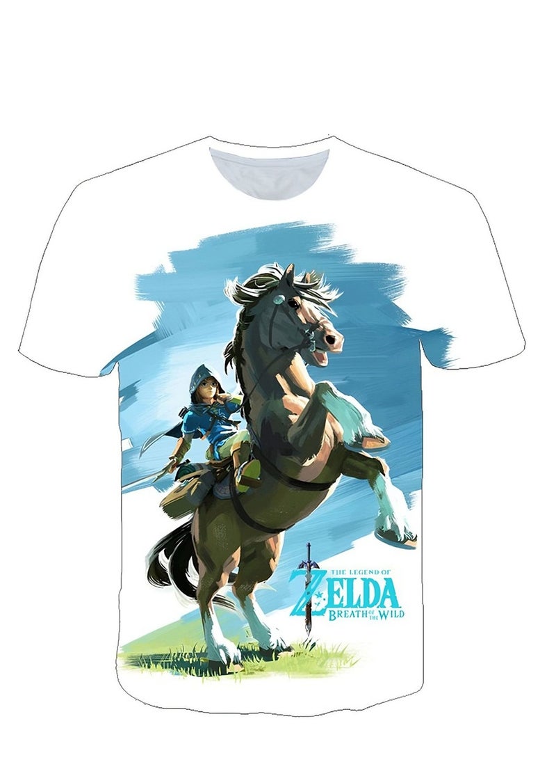 Game Zelda Breath of the Wild 3D digital printing personalized breathable children's T-shirt  - Image 1
