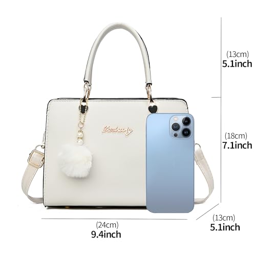 Xiaoyu Fashion Purses and Handbags for Women Ladies Small Crossbody bag Top Handle Satchel Shoulder Bags Totes (White) - Image 4