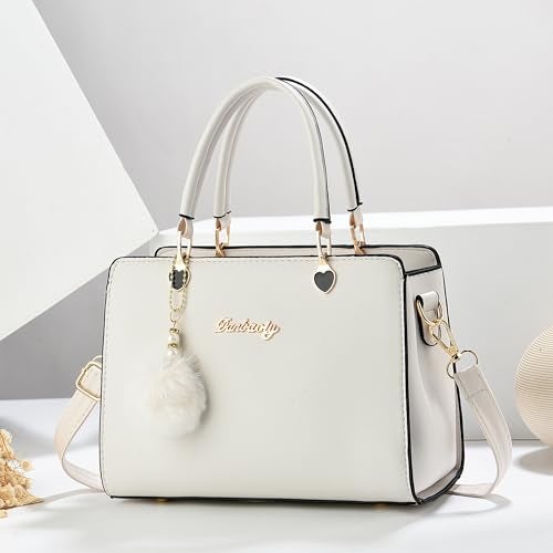 Xiaoyu Fashion Purses and Handbags for Women Ladies Small Crossbody bag Top Handle Satchel Shoulder Bags Totes (White) - Image 3