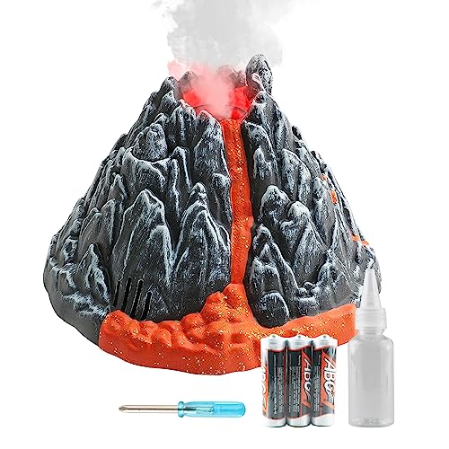 DINOBROS Volcano Toy for Kids 35 Mistspouting Volcano Model with Dinosaur Sounds Simulated Volcano Gifts for Boys and Girls - Image 1