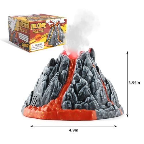 DINOBROS Volcano Toy for Kids 35 Mistspouting Volcano Model with Dinosaur Sounds Simulated Volcano Gifts for Boys and Girls - Image 5