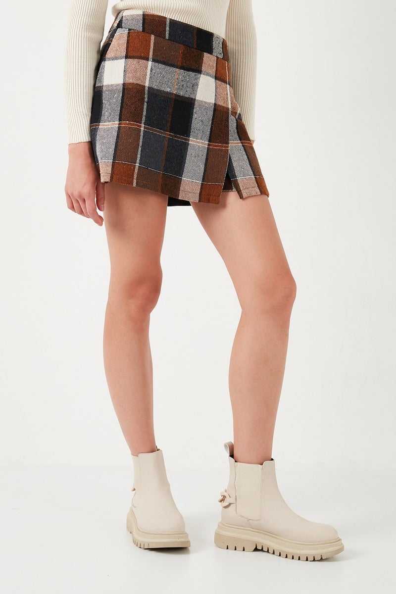 Lela Cotton Blend Regular Fit Winter Shorts Skirt 61100015  - Image 3