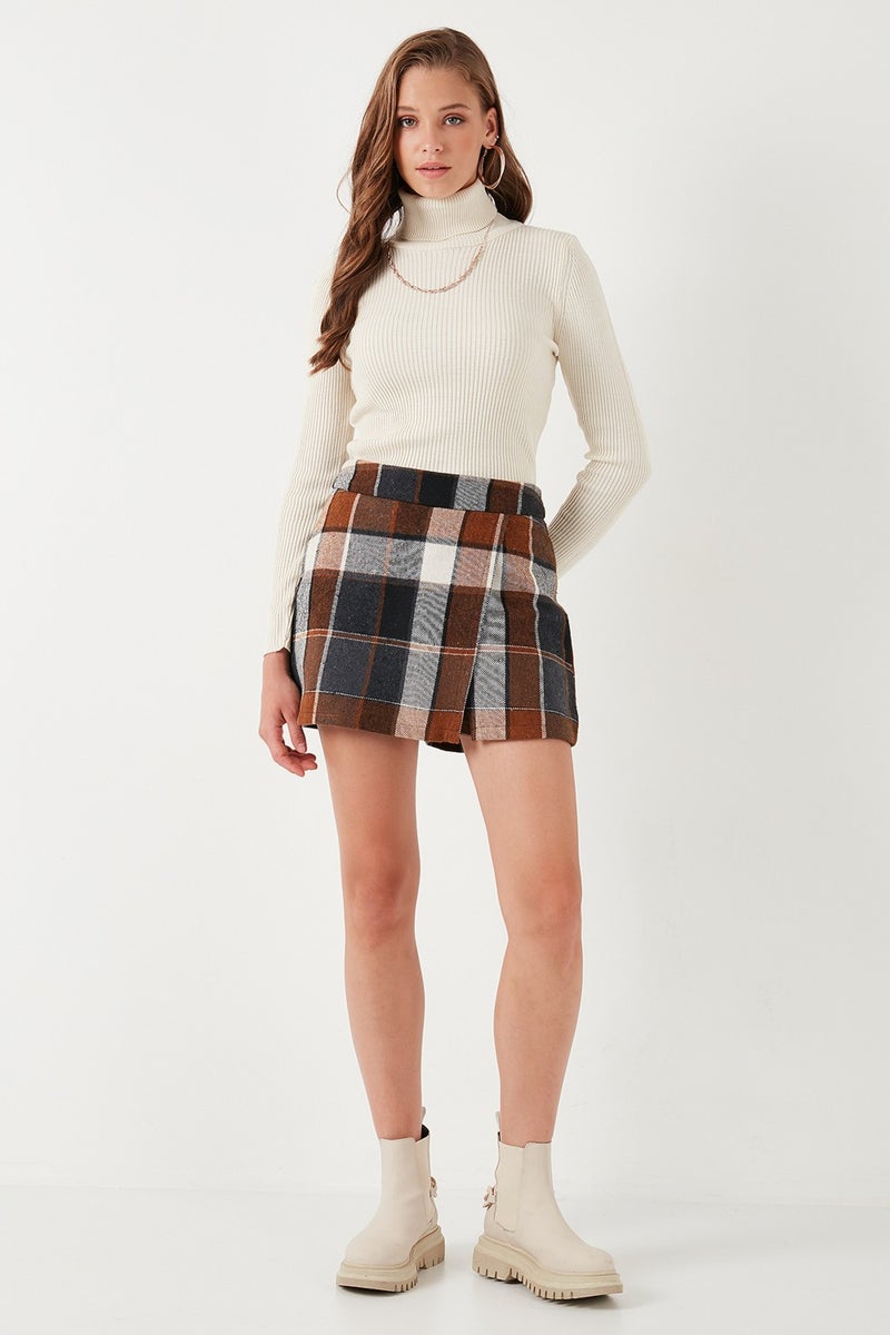 Lela Cotton Blend Regular Fit Winter Shorts Skirt 61100015  - Image 2