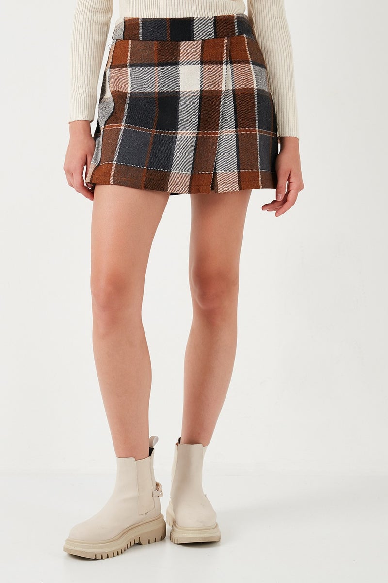 Lela Cotton Blend Regular Fit Winter Shorts Skirt 61100015  - Image 5