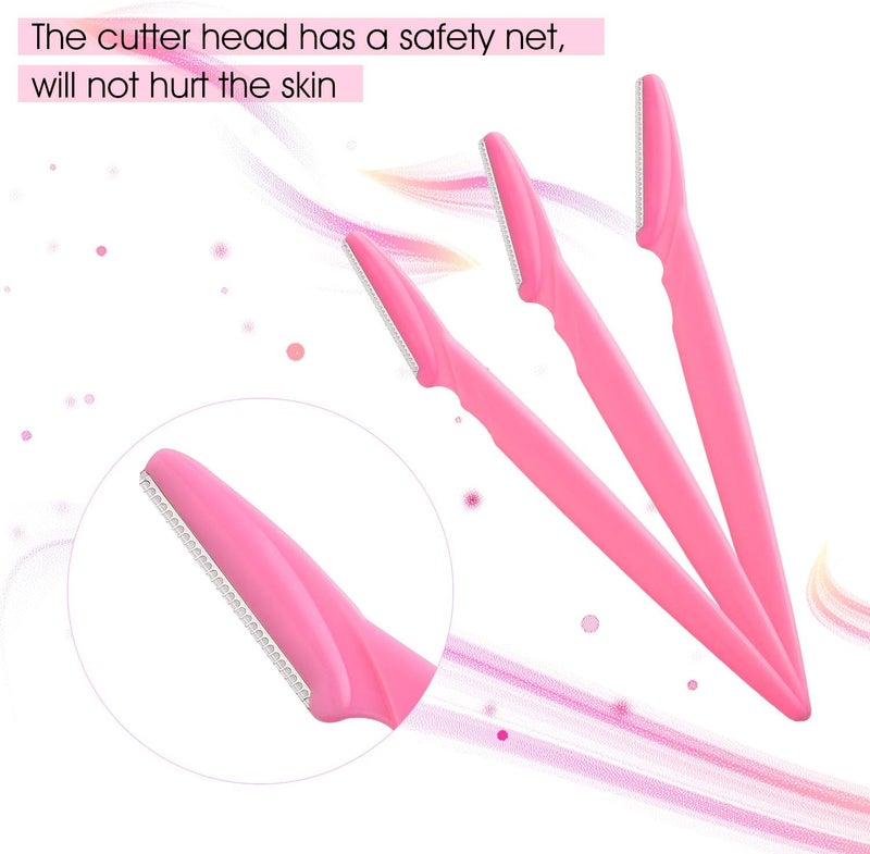 FEPITO 20Pieces Eyebrow Razor Face Razor Shaper for Precisely Triming and Shaping Facial Hair Womens Trimmer Shaving Grooming Kit - Image 3