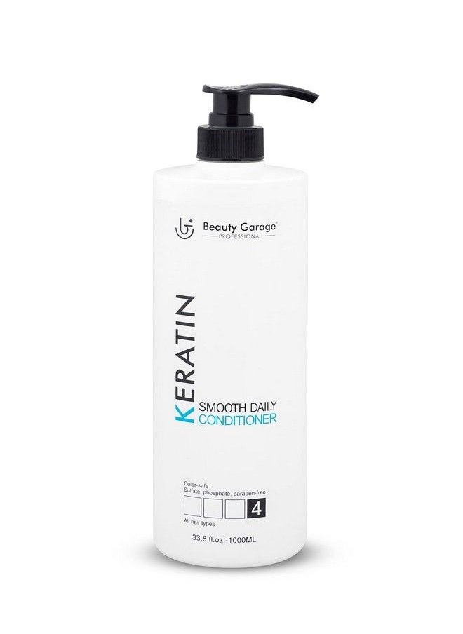 Beauty Garage - Keratin Smooth Daily Conditioner 1000Ml (All Hair Types) - Image 1