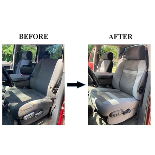 NLQR Cloth Gray Front Driver Side Bottom and Seat Cushion Replacement Seat Covers Compatible with Dodge Ram 1500 2500 3500 4500 5500 2006 2007 2008 2009 2010 - Image 2