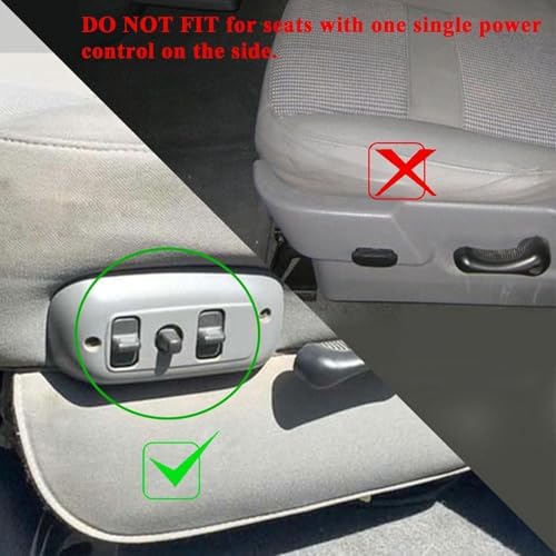 NLQR Cloth Gray Front Driver Side Bottom and Seat Cushion Replacement Seat Covers Compatible with Dodge Ram 1500 2500 3500 4500 5500 2006 2007 2008 2009 2010 - Image 3