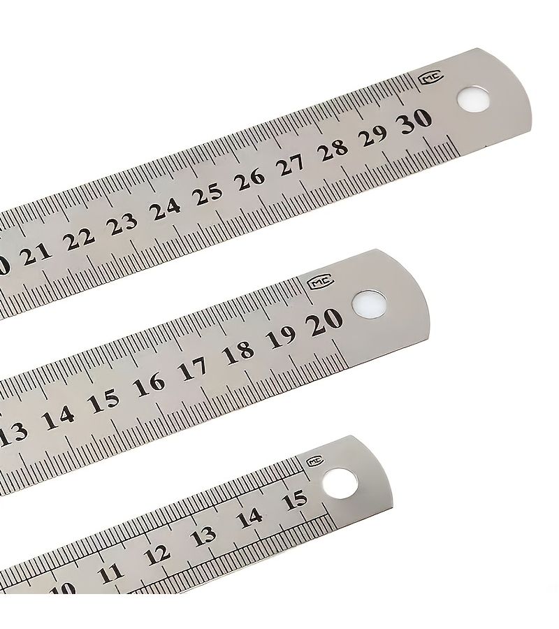 Metal Measuring Ruler Straightedge 11.81inch Engineering Drafting Tool - Image 2