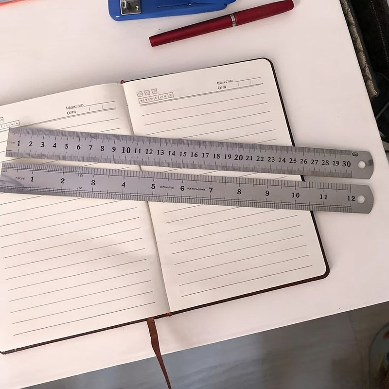 Metal Measuring Ruler Straightedge 11.81inch Engineering Drafting Tool - Image 1