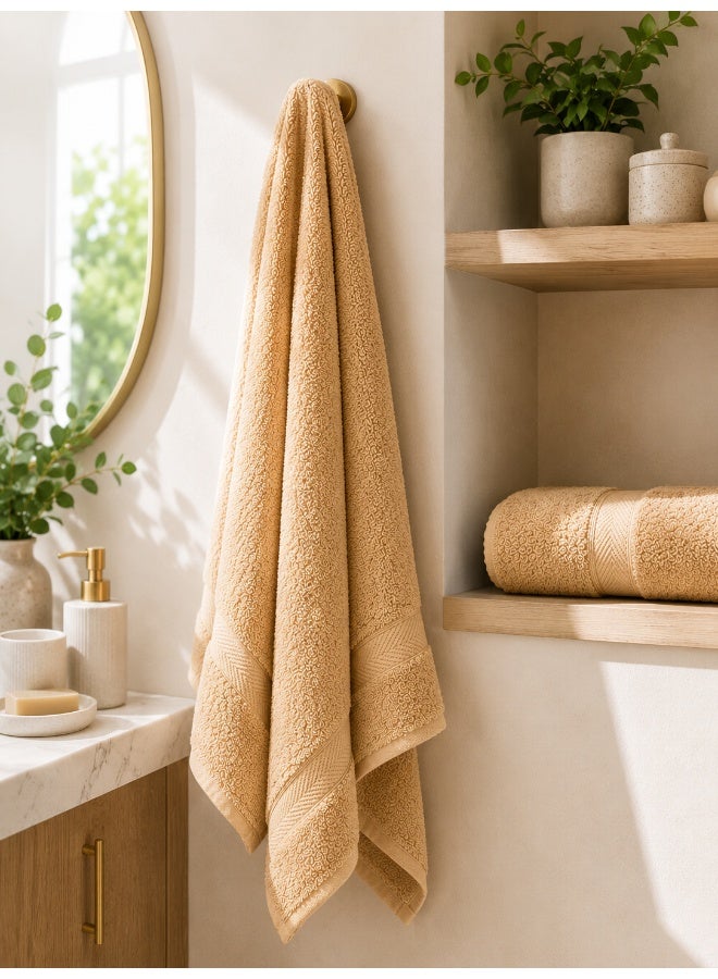 Princess 2-Piece Fast Absorbent Bath Towel Set Beige 70 x 140cm - Image 4