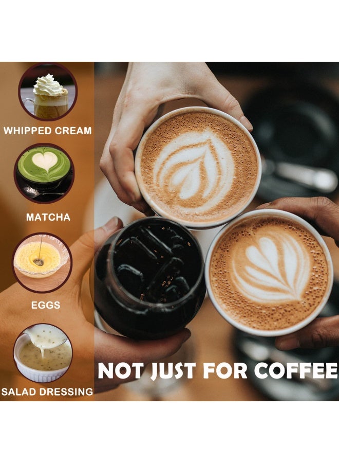 كيل › خفاقة كهربائية صغيرة محمولة بثلاث سرعات لخفق الحليب رأس خفاقة زنبركية محمولة يدويًا لصنع الرغوة للقهوة واللاتيه والكابتشينو  للكابتشينو الماتشا مع خفاقة من الفولاذ المقاوم للصدأ - Image 3