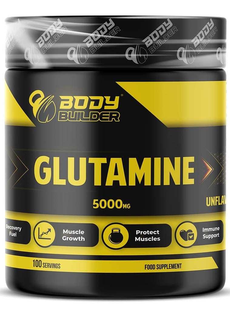 Body Builder جلوتامين بدون نكهة 100 حصة - 500 جم - Image 1