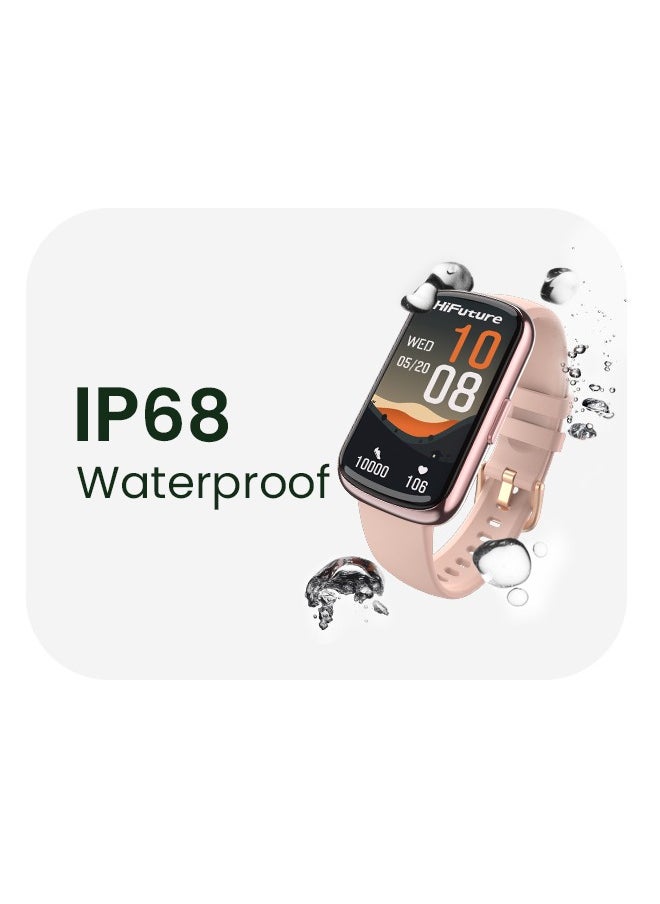 HiFuture EV02 Bluetooth Smart Calling Watch (1.47 Inch IPS Display), Beige  - Image 3