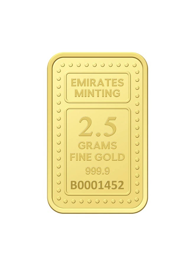 الإمارات مينتنج سبيكة ذهب إمارات ميتينج 2.5 جرام بتصميم برج خليفة نقاء 999.9  - Image 3
