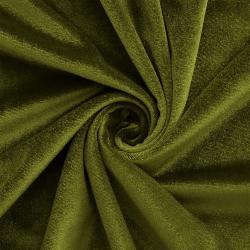 MaiMaiSuan Light Olive Green Velvet Fabric by The Yard, 1 Yard 60" Wide Soft Stretchy Velvet Material for Upholstery Sofa Chair Cover DIY Sewing Costume Craft Curtain - Image 5
