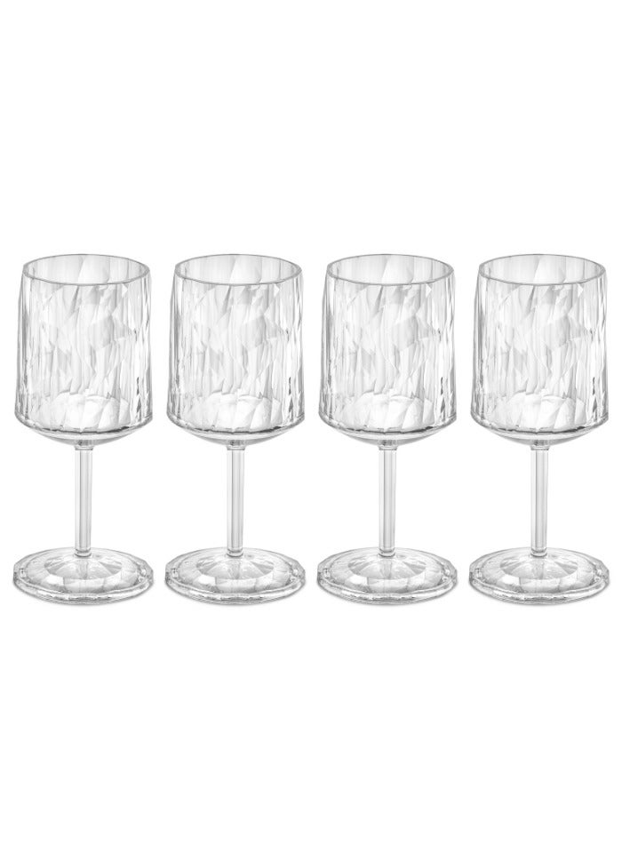 Koziol Classic Wine Glass Transparent Club No 9 250ml, Polycarbonate (Pack of 4) - Image 2