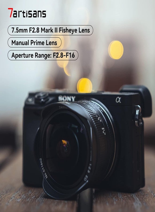 7artisans 7.5mm f2.8 Mark II APS-C Fisheye Wide Angle Manual Fixed Lens for Canon R Mount Mirrorless Cameras R RP R5 R6 - Image 4