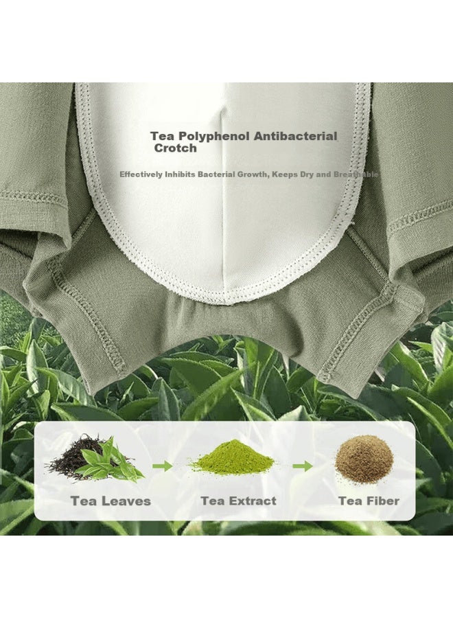Youngyell Men's Underwear Plus Size Modal 10a Antibacterial Cotton Crotch Boxer Briefs Sports Underwear Gift Box 3-pack - Image 2