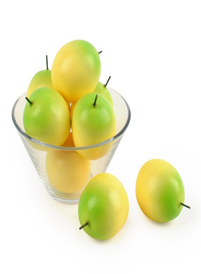 Luckforest Artificial Passion Fruits, 8 Pcs Simulation Fake Passion Fruits for Home Kitchen Fruit Model Cabinet Decor Photography Props, Yellow - Image 1