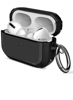 AirPods Pro Case Cover with Keychain Full Protective Shockproof Soft TPU Accessories Skin Compatible for Apple Airpods Pro Case for Women Men Girls Boys Front LED Visible