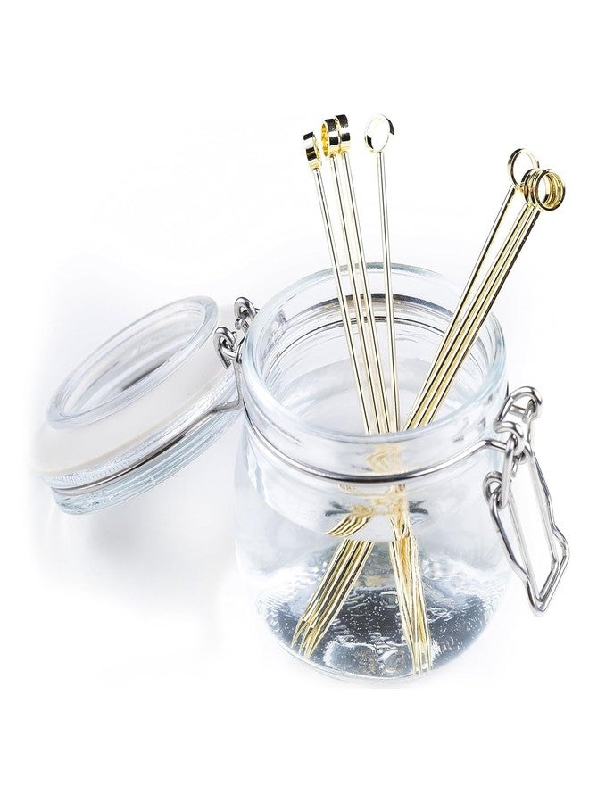 PuTwo Stainless Steel Metal Martini Picks, 4" Pack of 8 in Gold - Image 5