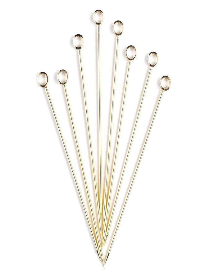PuTwo Stainless Steel Metal Martini Picks, 4" Pack of 8 in Gold - Image 3