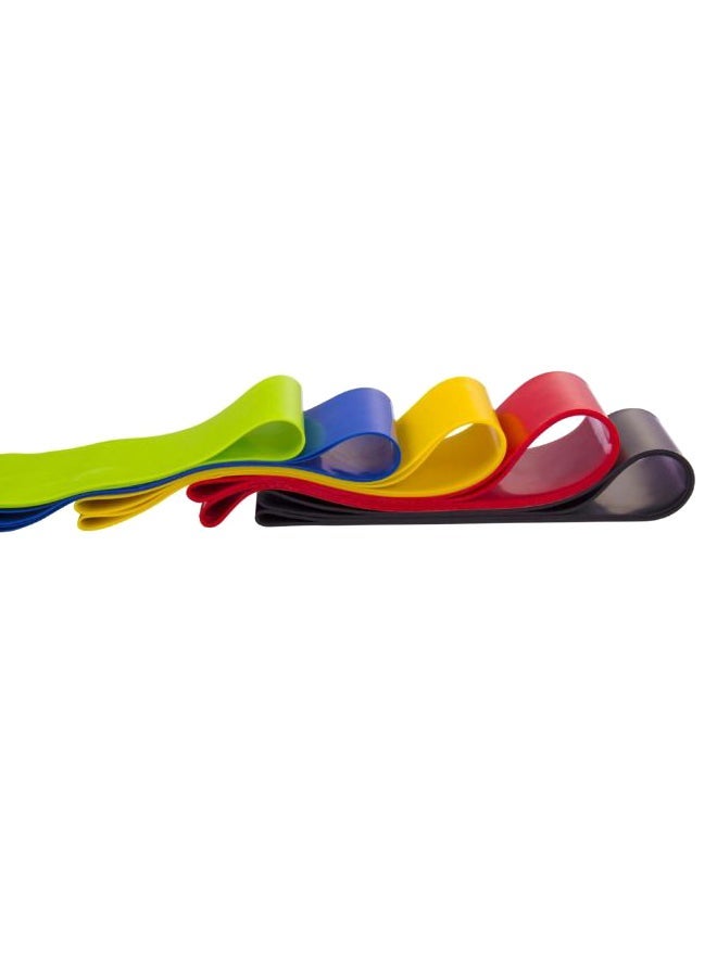 Generic 5-Piece Yoga Exercise Band Set With Storage Bag  - Image 3