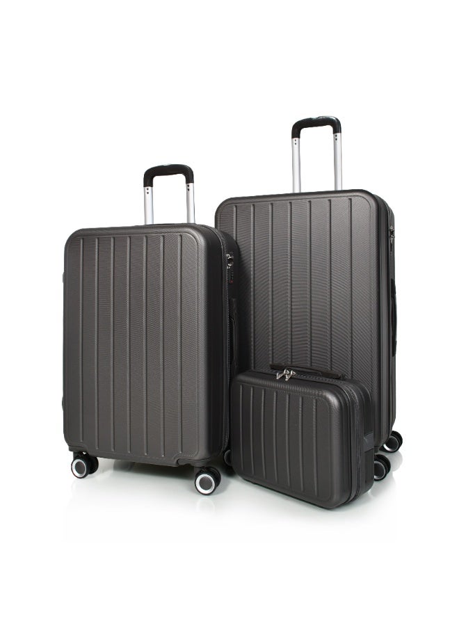 مورانو طقم شنط سفر من مورانو للجنسين من 4 قطع مقاس 28''-24''-20''-14'' رمادي غامق - Image 3