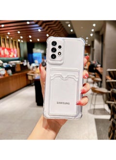 Generic Wallet Phone Case Slim Fit Card Slot Transparent Case Protective Soft Shockproof Case with Card Holder For Samsung Galaxy A52/A52s  - Image 3