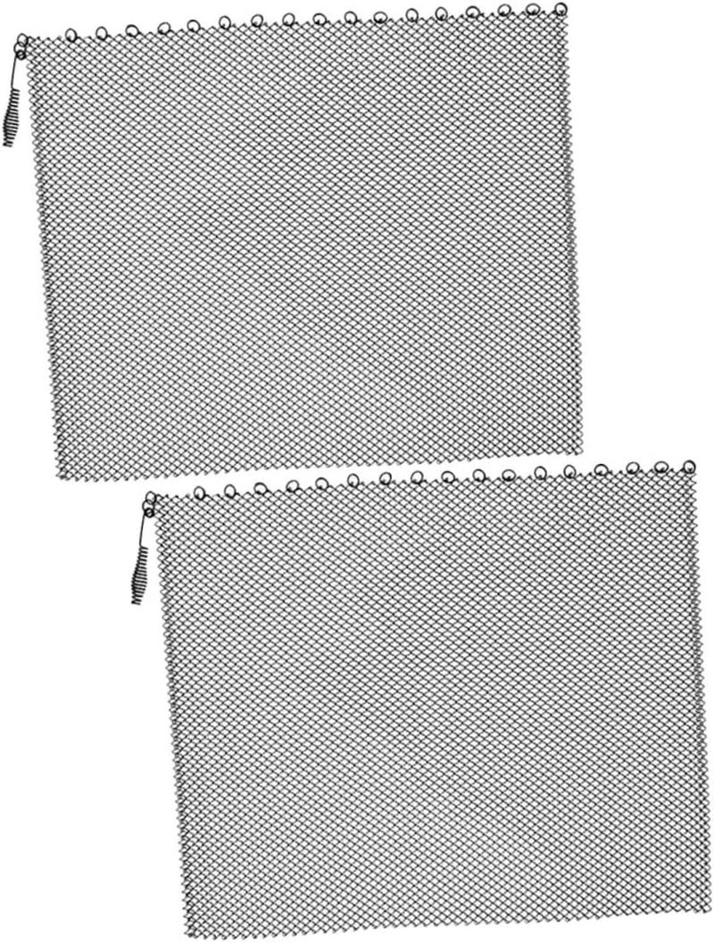 2Pcs Fireplace Mesh Screen Curtain Inhibiting Panels Easy to Fold Fireplace Accessory for Safety - Image 1