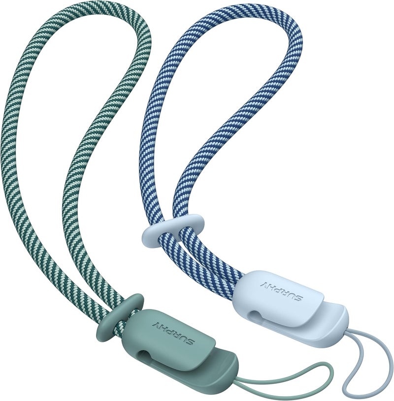 SURPHY 2 Pack Lanyard, Phone Strap, Adjustable with Two-Color Braided - Image 1