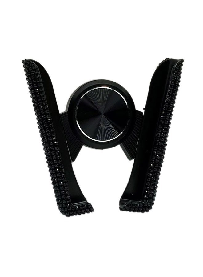 SUNCARACCL Bling Car Phone Holder, 360 Degrees Adjustable Crystal Auto Car Mount Phone Holder for Dashboard,Windshield and Air Vent (Black) - Image 2