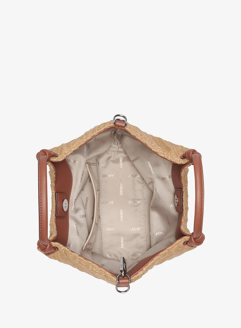DKNY NATURAL/SADDLE Paula Small Tote for Women | Best Price UAE