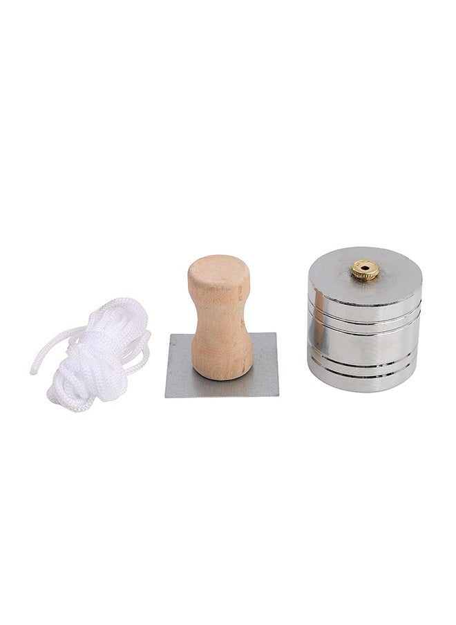LAWAZIM Plumbing Bob with Wooden Nut Set - 400g - Plumb Line Tool with Strong Rope, Flat Plate, Cylindrical Metal Body, and Wooden Handle - for Construction, Masonry, Carpentry, and DIY Leveling Tasks  - Image 1