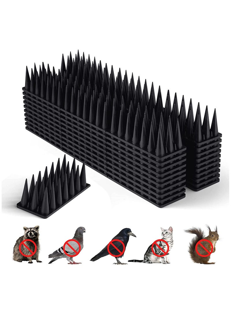SAPU 15 قطعة من أشواك الطيور، أشواك طاردة للطيور للطيور الصغيرة، الحمام، السناجب، القطط، الغربان، أشواك طاردة للطيور في الخارج لإبعاد الطيور، أشواك بلاستيكية مضادة للطيور لسياج الدرابزين والسقف. - Image 1