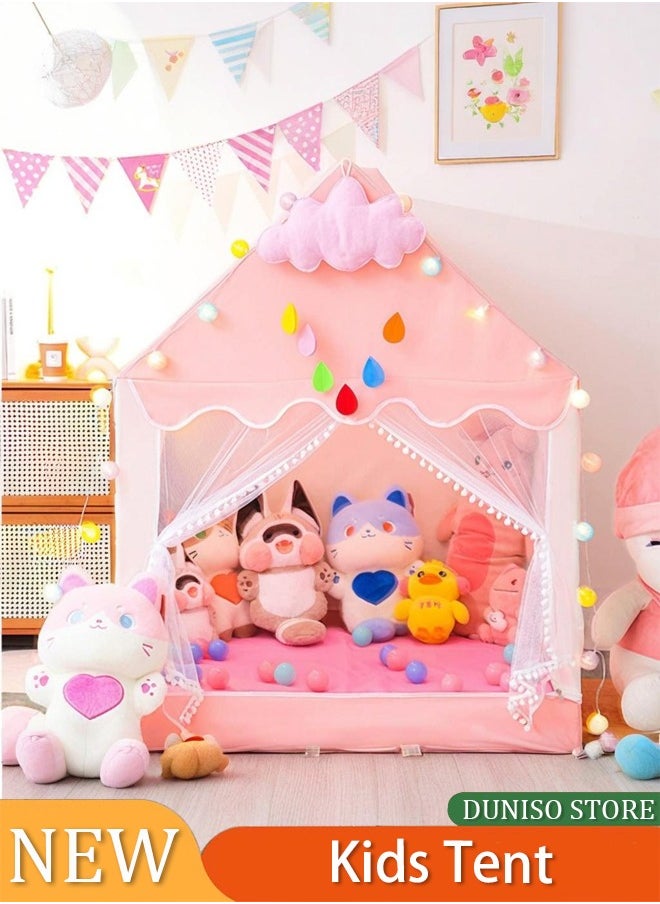 DUNISO - Kids Tent, Play Tent Playhouse For Kids Princess Castle Tent Gift Toys For Girl Play House For Toddler Children Indoor & Outdoor (51"x 39"x 47") - Image 1