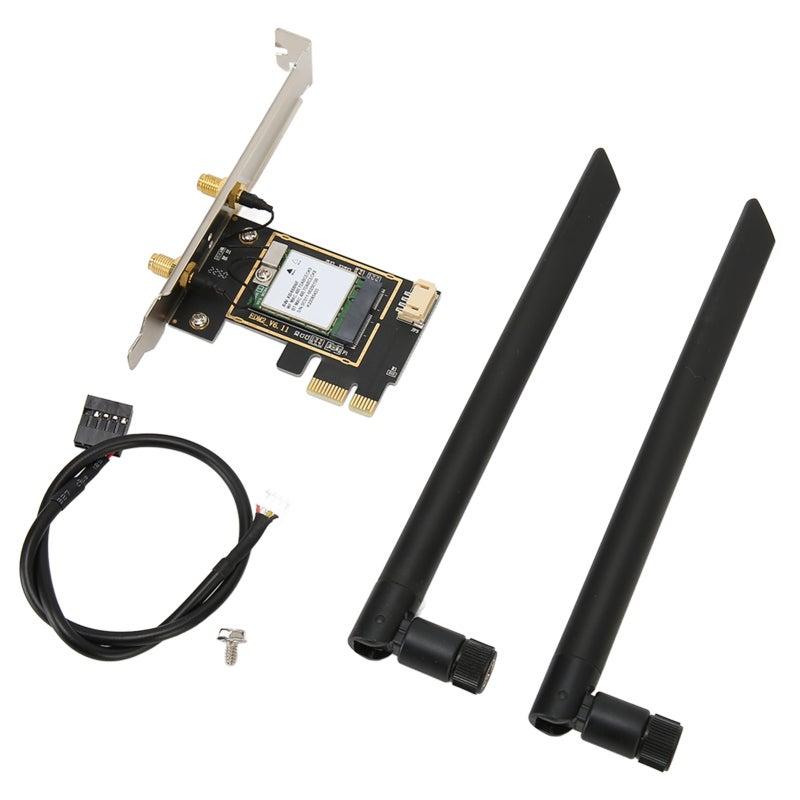 بطاقة واي فاي 6 لاسلكية PCIE بسرعة 1800 ميجابت في الثانية بتقنية MU-MIMO - بطاقة واي فاي PCIE مع بلوتوث 5.2 لنظامي ويندوز 10/11 - Image 1